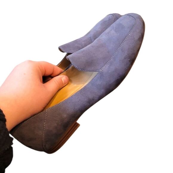 Naturalizer Women's Blue Grey Kate Faux Suede Loafers Size US 7 - Picture 1 of 5